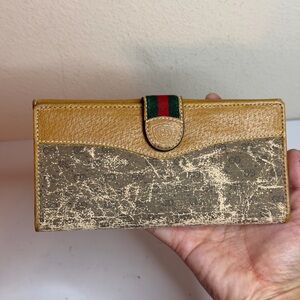 Vintage Gucci Sherry Line bifold long wallet Micro GG